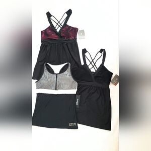 NWT! Bebe Yoga/Nux Starlet Fall Cami Women's Medium Athletic Tank Fitness Bundle